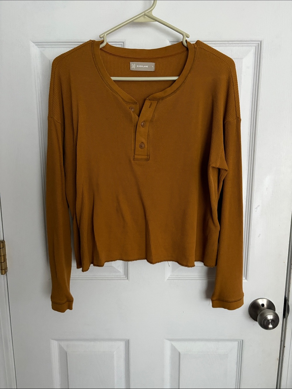 Everlane Organic Cotton cropped Henley